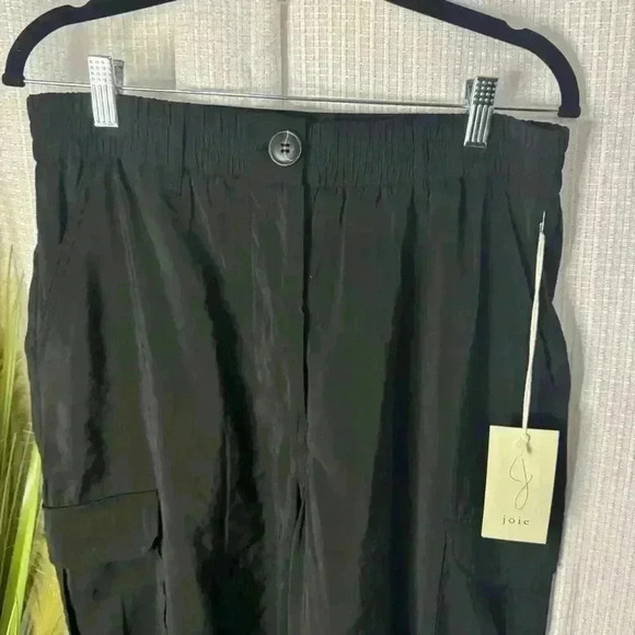 NWT Joie Womens Large Black Cargo Jogger Utility Tech Gorpcore Grunge Pants - Picture 2 of 14